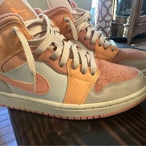 Jordan Sneakers in Coral and Beige. Originally bought off StockX.